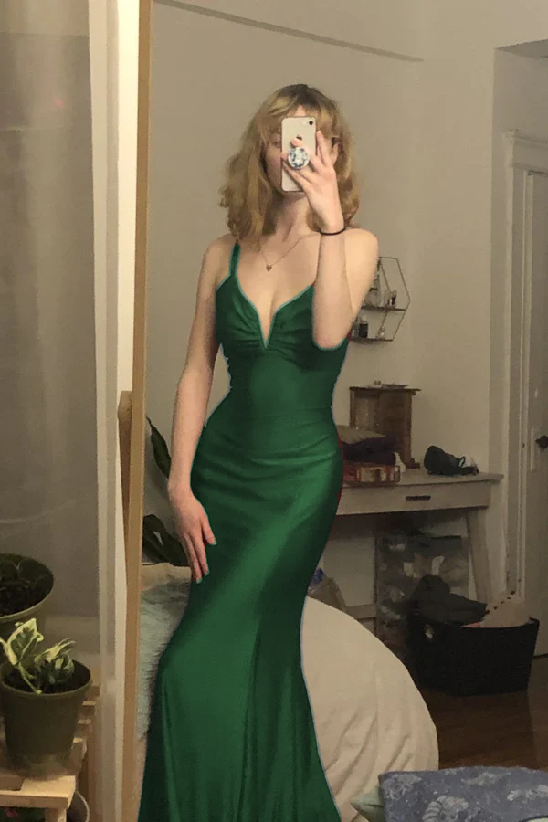 Burgundy mermaid long prom evening dress     fg3068