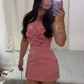 Pink Sheath Homecoming Dress Short Birthday Party Dress    fg7719