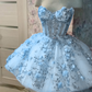 Vintage Short Pink Homecoming Dresses with Flowers    fg2508