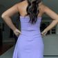 Strapless Purple Tight Short Prom Dress Birthday Party Dress Homecoming Dress   fg8170