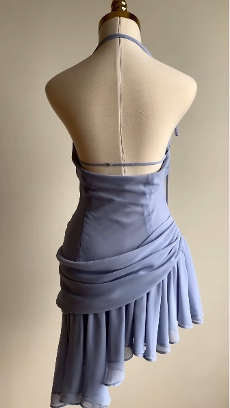 Irregular Chiffon Prom Party Dress Simple Evening Dress  fg7628