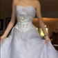 A Line Strapless Party Dress Long Evening Dress Prom Dresses    fg7814