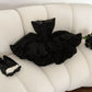 Cute Ball Gown Strapless Black Ruffles Lace Homecoming Dress Short Birthday Outfits     fg7243