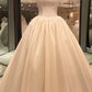 Spauare Neckline Bubble Sleeves Satin Wedding Dresses, Vintage Bridal Gown      fg7274