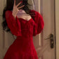 Robe de soirée rouge courte pour anniversaire fg7287