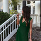 Simple A Line V neckline Yellow Long Prom Dresses      fg5330