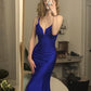 Burgundy mermaid long prom evening dress     fg3068