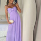 Strapless A Line Pink Long Prom Dress Pleated Formal Party Gown       fg6582