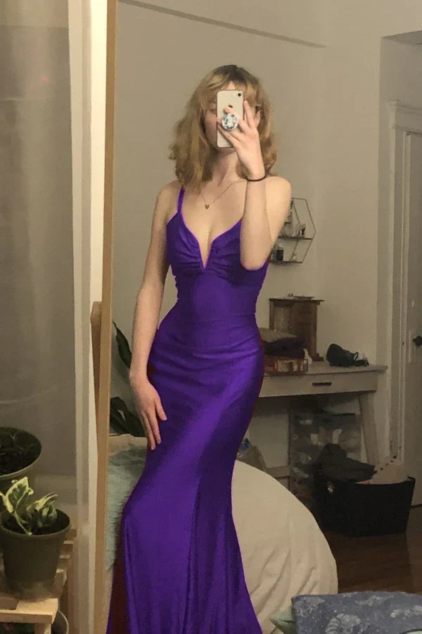 Burgundy mermaid long prom evening dress     fg3068