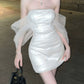 Sexy Off Shoulder Shinny Short Evening Dress Cocktail Dresses Short Birthday Party Dress   fg7888