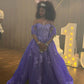 A Line Green Tulle Lace Princess Dresses Off the Shoulder Party Ball Gowns         fg6204