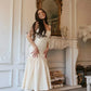 Robe longue élégante à col carré et sans manches pour femme, tenue de soirée fg7378