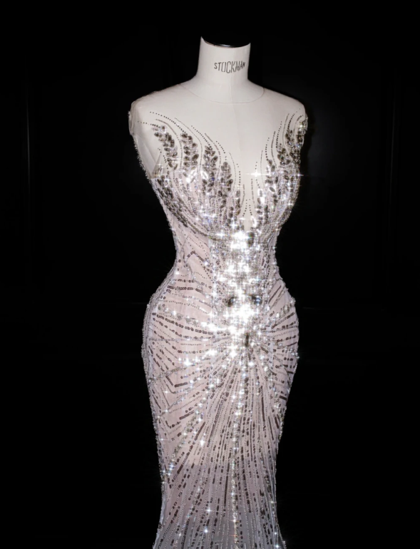 Sexy Mermaid Sequin Prom Party Dress Luxurious Evening Dress fg8669