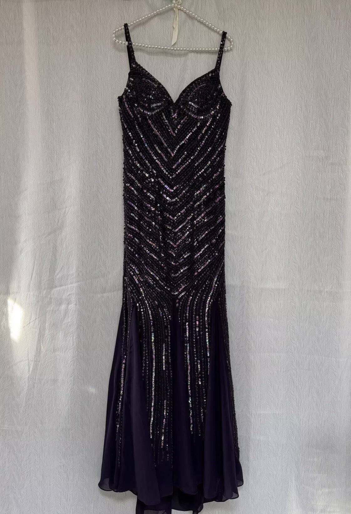 Robe de soirée longue sirène colorée à paillettes, tenue de remise de diplôme fg8362