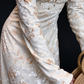 Floral Burnout Long Sleeve Boho Maxi Dress fg9066