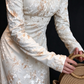 Floral Burnout Long Sleeve Boho Maxi Dress fg9066