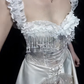 Off The Shoulder White Lace High Low Prom Dress Evening Party Dress fg8326