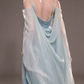 Mint Spaghetti Strap Beaded Cape Sleeve Mermaid Evening Gown fg9089