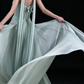 Mint Strapless Halter Ribbed Chiffon A Line Evening Gown fg9091