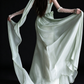 Sage Green Strapless Floral Chiffon Slit Mermaid Evening Dress fg9168