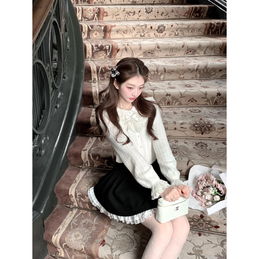 Lace French Court Style Blouse for Women A22