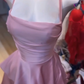 Pink Party Dress Short Prom Dress Birthday Dress     fg7430