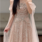Off The Shoulder Tulle Pink Prom Party Dress Evening Dress Birthday Dress  fg8612