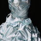 Strapless Bow Beaded Light Blue Satin Ball Gown, Formal Evening Dress fg8920