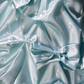 Strapless Bow Beaded Light Blue Satin Ball Gown, Formal Evening Dress fg8920