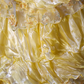 Spaghetti Strap Ruffled Yellow Organza Ball Gown, Formal Evening Dress fg8925