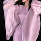 Elegant Pink Chiffon Cape Sleeve Beaded Waist Mermaid Evening Gown fg8967