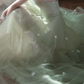 Green Strapless 3D Floral Tulle A Line Evening Gown fg9082