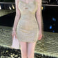 Sexy Shinny Short Evening Dress Cocktail Dresses Short Birthday Party Dress   fg7886