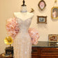 Shiny Prom Dress Sweetheart Tassel Evening Dress Gala Dress Birthday Party Dress  fg8450