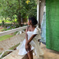 White One Shoulder A Line Homecoming Dress Short Party Dress    fg7722