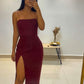 Robe mi-longue élégante à bretelles spaghetti, tenue d'anniversaire décontractée fg6548