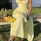A Line Yellow Prom Dress, Evening Dress   fg7606