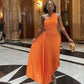 One Shoulder Orange Party Dress Evening Prom Dress Custom Made   fg7459