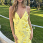 New Arrive Yellow Party Dress Evening Dress Long Prom Dresses    fg7866
