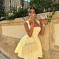 Sleeveless High-Waist Mini Dress Homecoming Dress Short Party Dress    fg7801