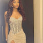 Strapless Champagne Prom Dress Evening Party Dresses With Slit  fg7650
