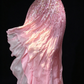 Pink Strapless Beaded Ruffle Mermaid Evening Dress fg9121