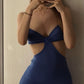Sexy Blue Short Evening Dress Short Party Dress    fg7810