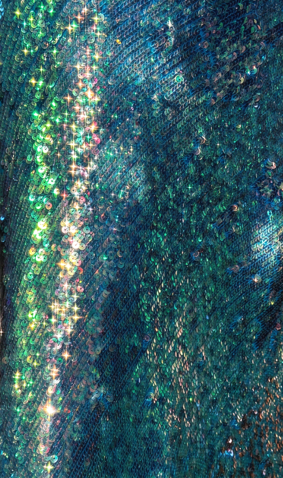 Turquoise One Shoulder Sequin Mermaid Evening Dress fg9124