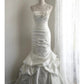 Mermaid White Party Dress Long Evening Dress Princess Wedding Dress    fg8108