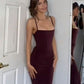 Sexy Mermaid Spaghetti Straps Burgundy Long Evening Dress Prom Dresses    fg7790