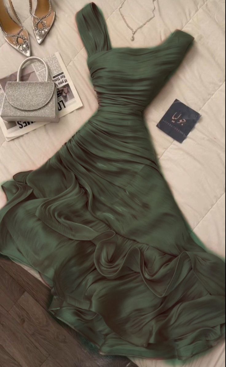 Green Irregular length Evening Party Dresses Cocktail Dresses    fg7692