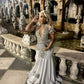 Silver Mermaid Beaded Prom Party Dress Long Formal Evening Dress    fg7518