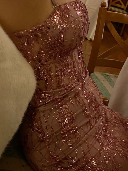 Pink Sequin Short Evening Dress Homecoming Dress Short Party Dress    fg7764