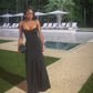 Black Spaghetti Straps Long Prom Dress Evening Party Dresses  fg7725